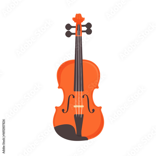 Flat 2D Violin Shoulder Rest illustration, vector graphic in icon style, on white background