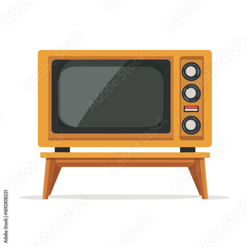 TV Stand, flat style 2D vector image, isolated on a white background
