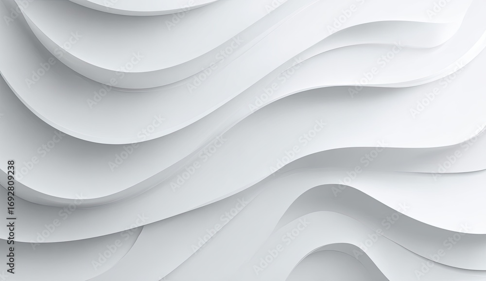 Obraz premium Abstract white wavy layers (2)