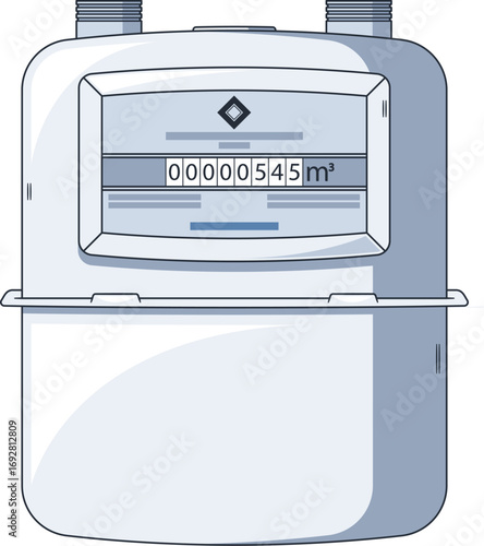 Communal service gas meter vector illustration