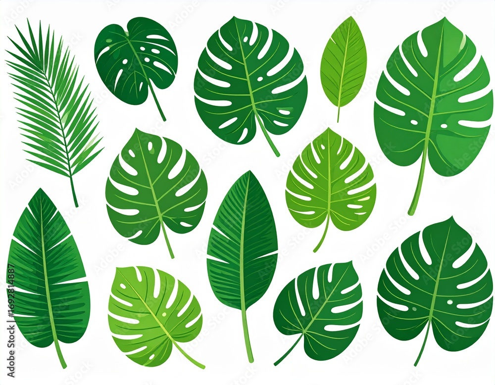 Fototapeta premium set of leaves