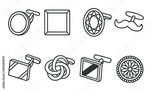 Elegant cufflinks collection with various geometric and novelty designs