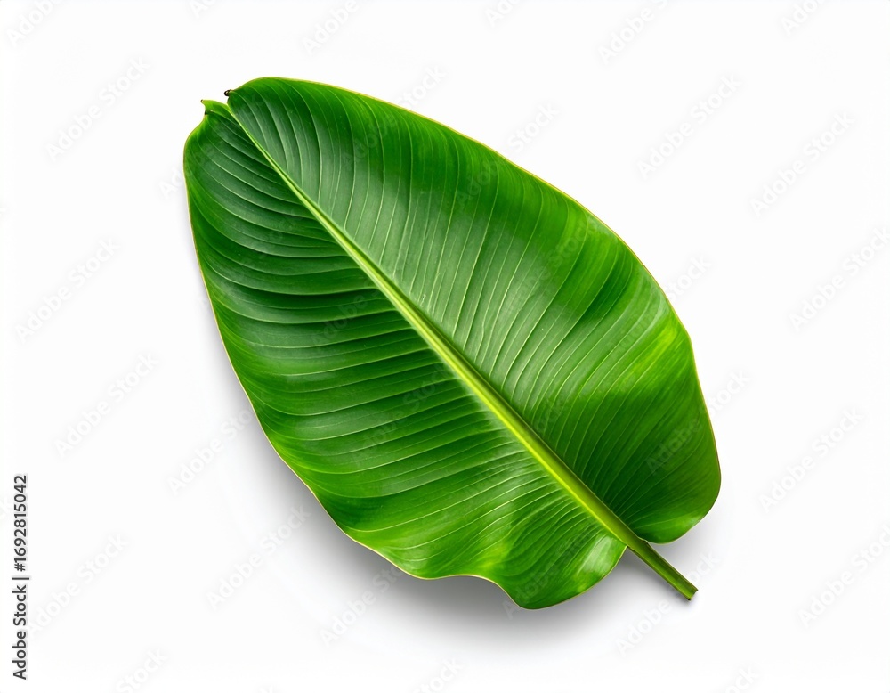 Fototapeta premium green leaf isolated on white
