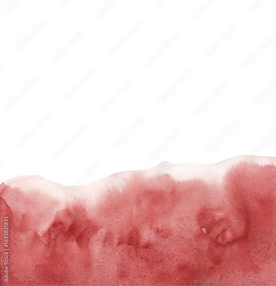 Fototapeta premium Abstract background banner red watercolor on a white background