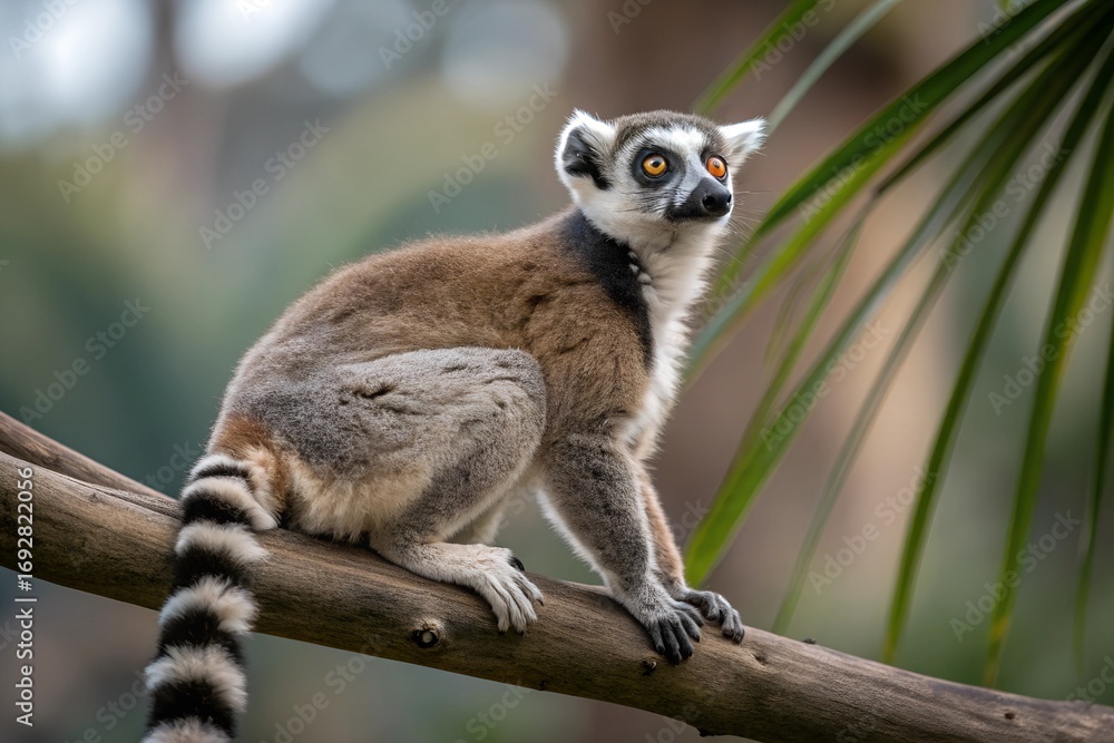 Obraz premium Portrait of a Lemur Catta