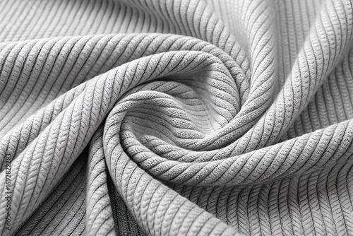 Seamless rib knit gray pattern handicraft background