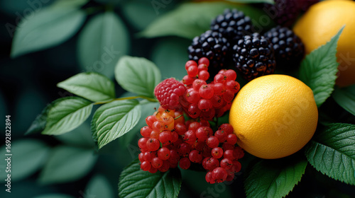 Wallpaper Mural Organic lifestyle branding with fruit and veggies creates fresh natural vibe using berries citrus and leafy greens for healthy living visuals Torontodigital.ca