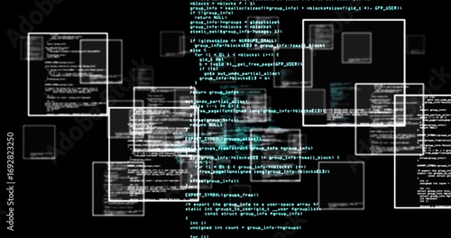 Floating translucent editor windows overlapping in dark interface, displaying white and teal code