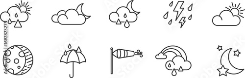  Item line Icon Set .    . Vector Illustration	
