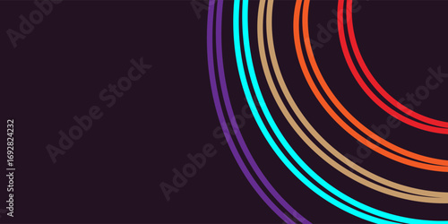  Abstract perforated retro vintage background with circles element and retro colors. Vector funky illustration.