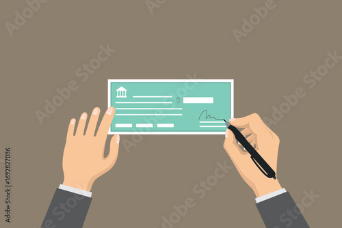 bank checks vector illustration flat design