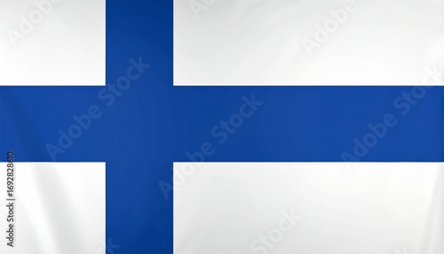 Finland’s white flag with blue Nordic cross—symbolizing lakes, snow, and northern serenity.