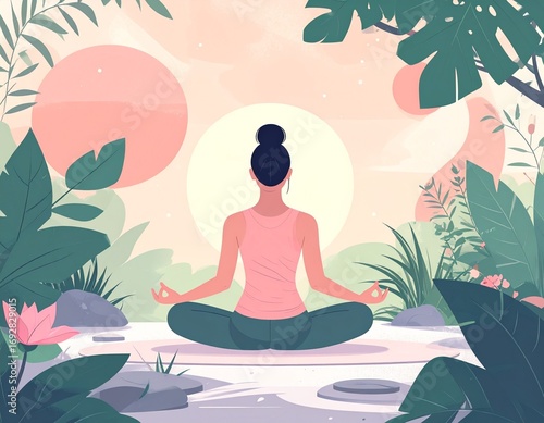 Wallpaper Mural Peaceful Yoga Meditation Concept Torontodigital.ca