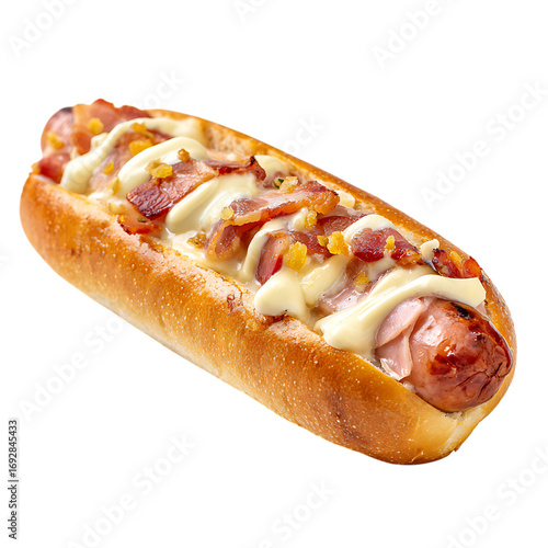 Icelandic Hot Dog Journey Through Streets PNG