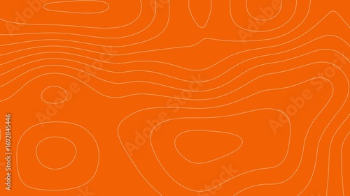 Orange topographic animated background contour line animation