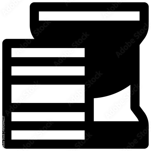 Food rations. Outlined stroke vector icon with black-filled details.