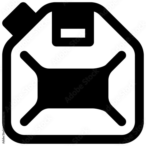 Fuel. Outlined stroke vector icon with black-filled details.