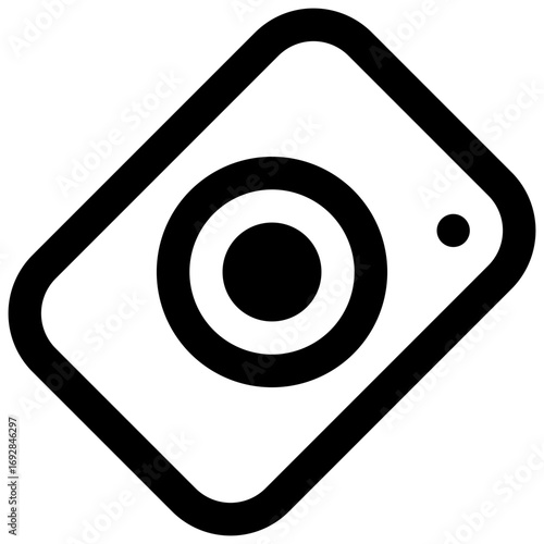 Signal mirror. Outlined stroke vector icon with black-filled details.
