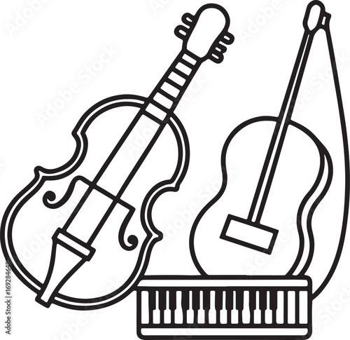 musical instruments vector illustration