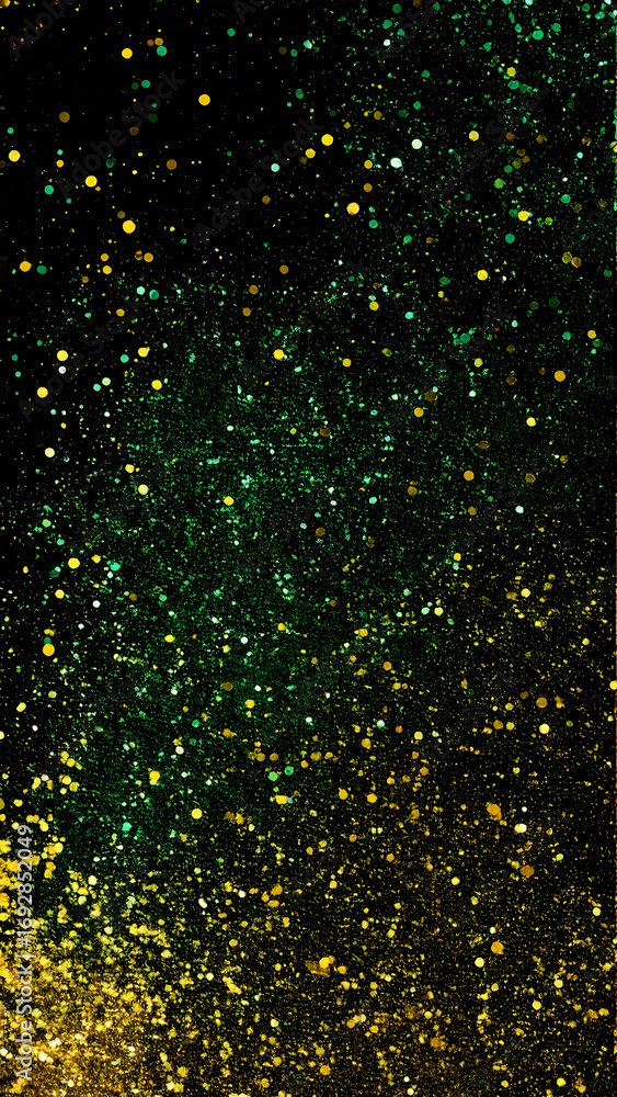 Green Gold Glitter Abstract Background