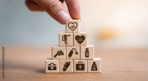hand holding a wooden toy