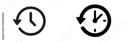 Clock icons representing time management and scheduling concepts for productivity and organization