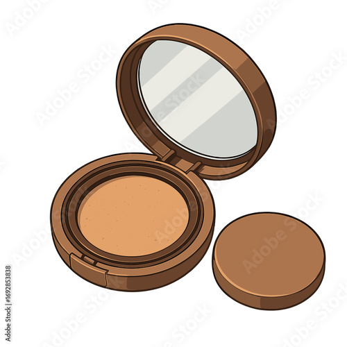 The air cushion foundation opens compactly on a white marble surface, offering a natural beige liquid makeup that delivers a flawless matte finish, complete with a mirrored lid and a separate cap—an