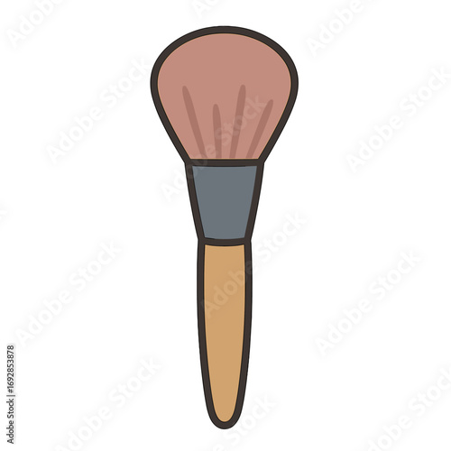 Blush brush , makeup brush , cosmetic tool , beauty brush , soft bristle brush , facial makeup applicator , beauty tool , transparent background image