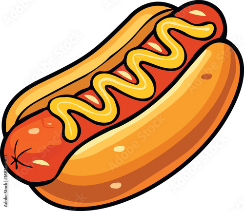 hot dog vector illustration