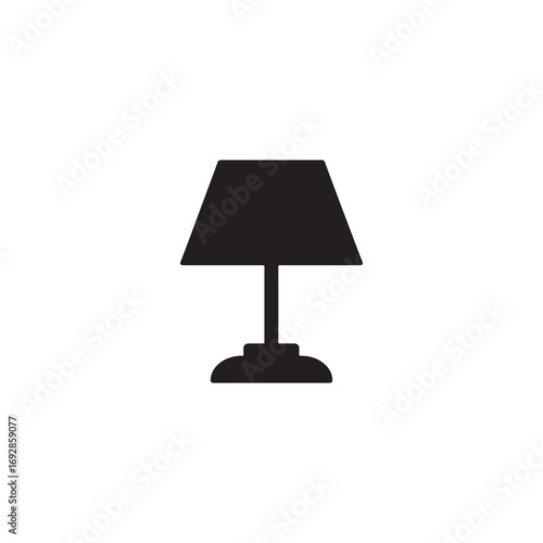 Black table lamp isolated on white background for home interior and desk decor