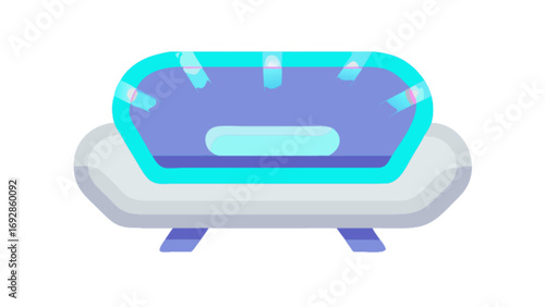Futuristic glowing dashboard display with digital interface