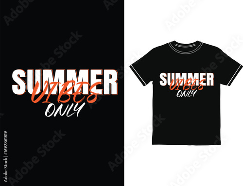 Summer vibes only typography t shirt design