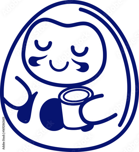 Daruma LineArt_Drink