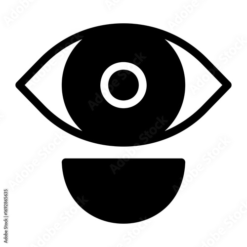contact lens glyph icon