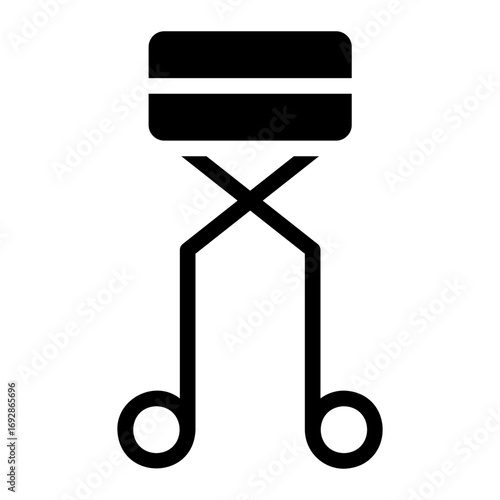 eyelashes curler glyph icon