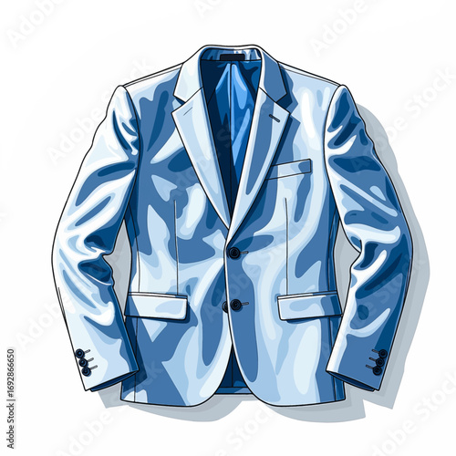 Blue Zebra Print Blazer for Stylish Occasions
