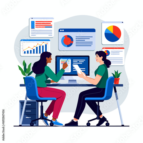 Collaborative Office Analysis with Data Visuals