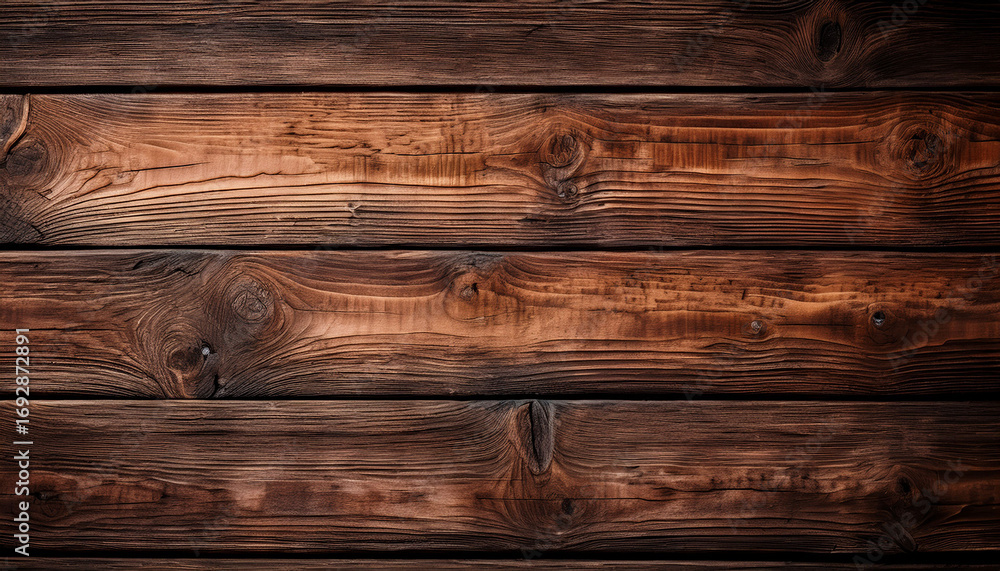 Naklejka premium weathered and textured wooden planks form a captivating background with a rustic aged aesthetic capturing the essence of history and simplicity