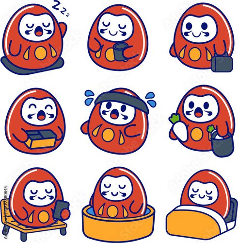 Cute Daruma Bundling