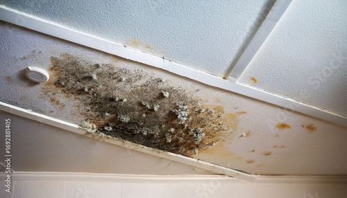 Mold Growth On Ceiling In Damp Indoor Space
