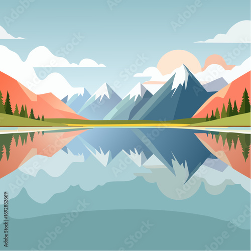 landscape with mountains