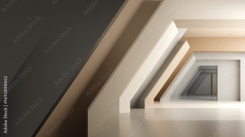 Fototapeta premium High-quality realistic stock photo of 'bright future' with color trend 'beige', evoking a 'calm' feeling, targeting 'Graphic designers'.
