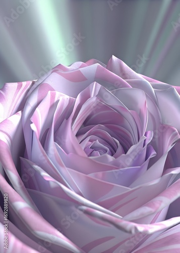 Ethereal Pink Rose Bloom Zebra Stripes Radiant Purple Glow