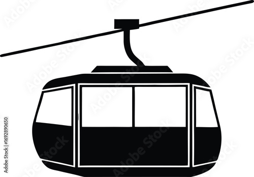 aerial transport cable car vector design
