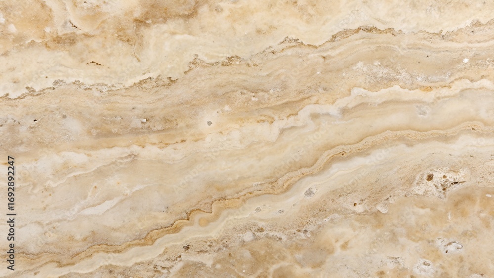 Obraz premium Beige Travertine Stone Texture Background with Natural Wavy Pattern