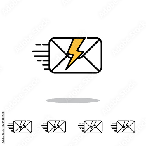 Ignite Innovation: Bold Lightning Bolt Icon for Speed, Power, and Brilliant Ideas