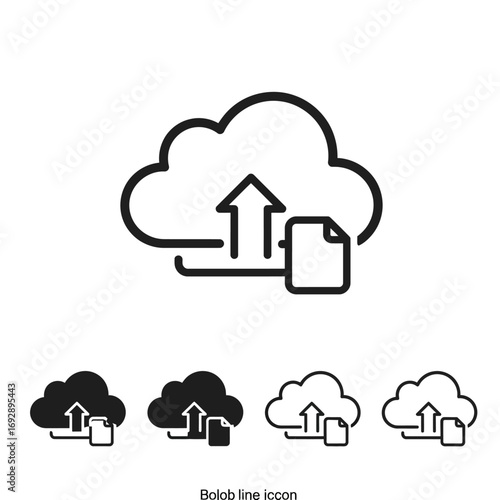 Sleek Minimalist Cloud Icon for Digital Transformation and Data Innovation