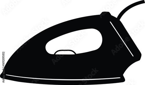 household steam iron vector art
