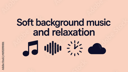 Soft background music for relaxation and meditation featuring calming sound iconsSoft background music for relaxation and meditation featuring calming sound iconsSoft background music for relaxation a