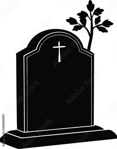 memorial headstone vector design
